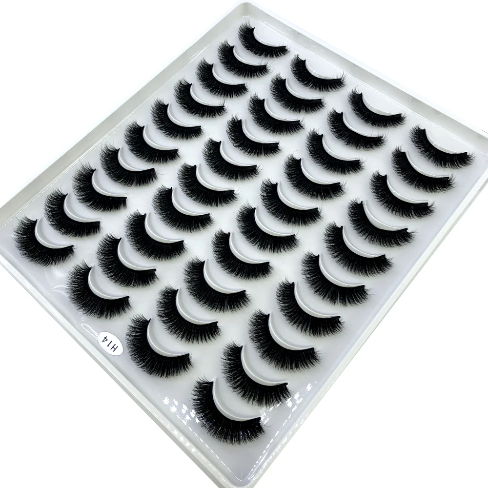 2023 New 20 pairs natural long 3D mink false eyelashes fake lashes makeup kit Mink Lashes extension eye lashes short eyelashes