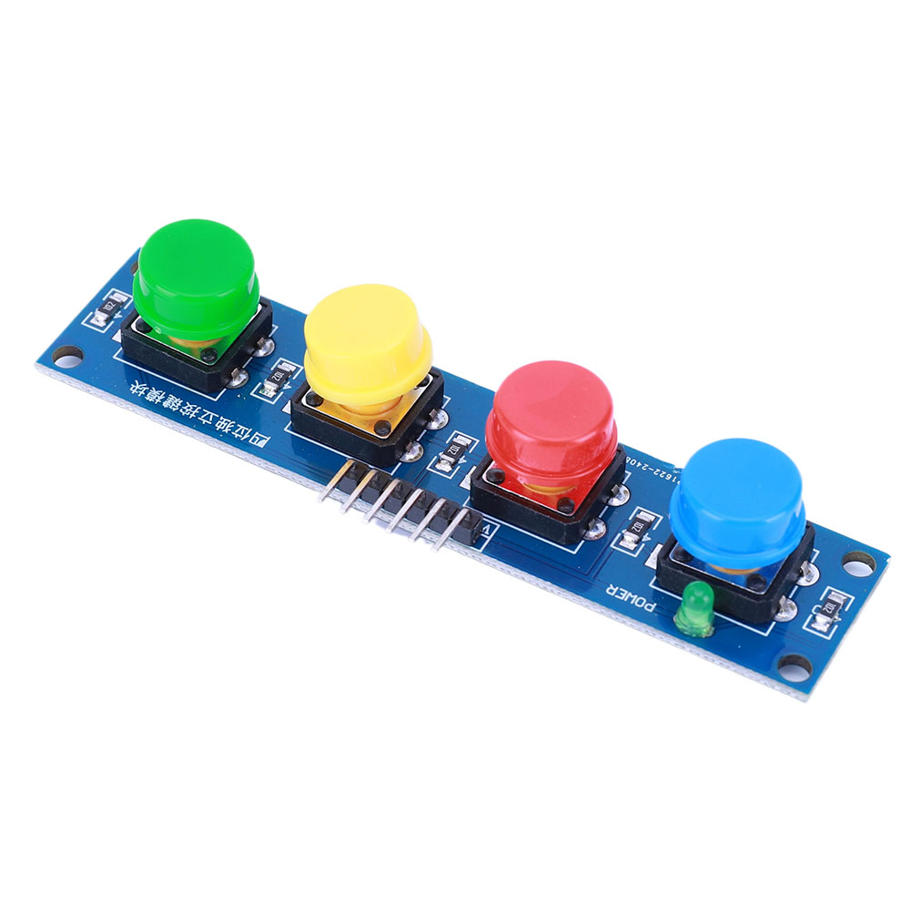 4-unabhängiges Tasten-Touch-Tastenmodul mit Hut- und LED-Anzeige, Tastaturmodul für Arduino oder Raspberry Pi
