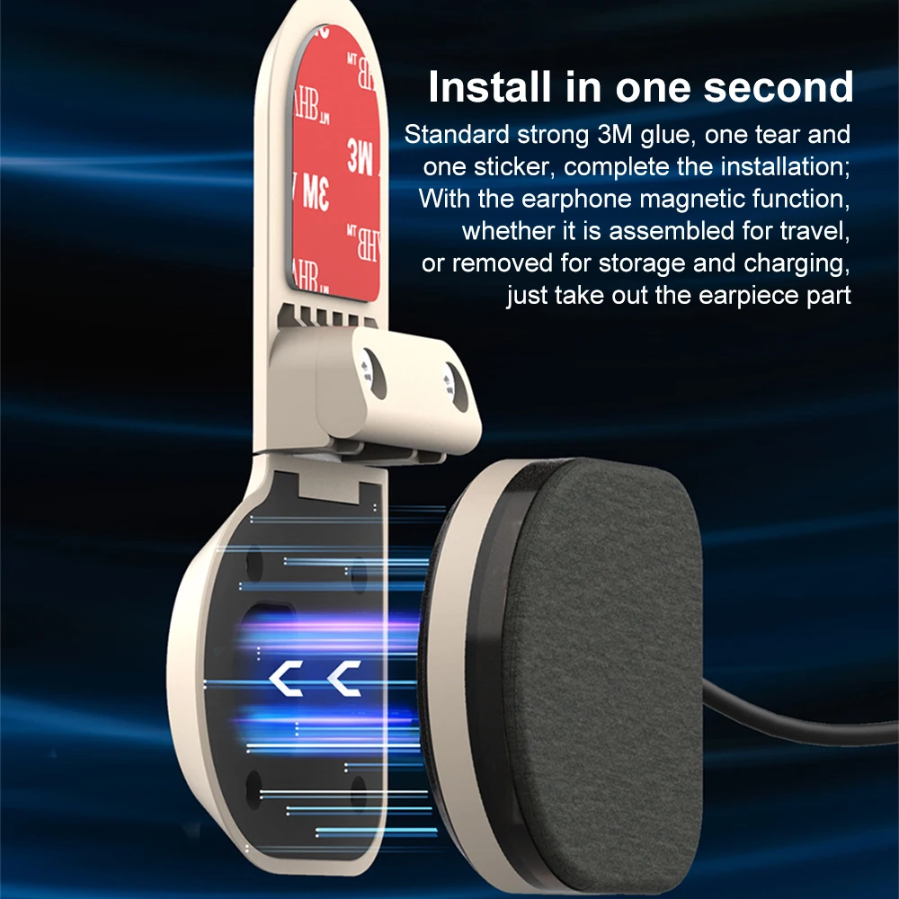 Pecham-オートバイのBluetoothヘルメットヘッドセット、防水音声制御、ハンズフリー通話、音楽プレーヤー、スピーカー、600mah、5.0bt
