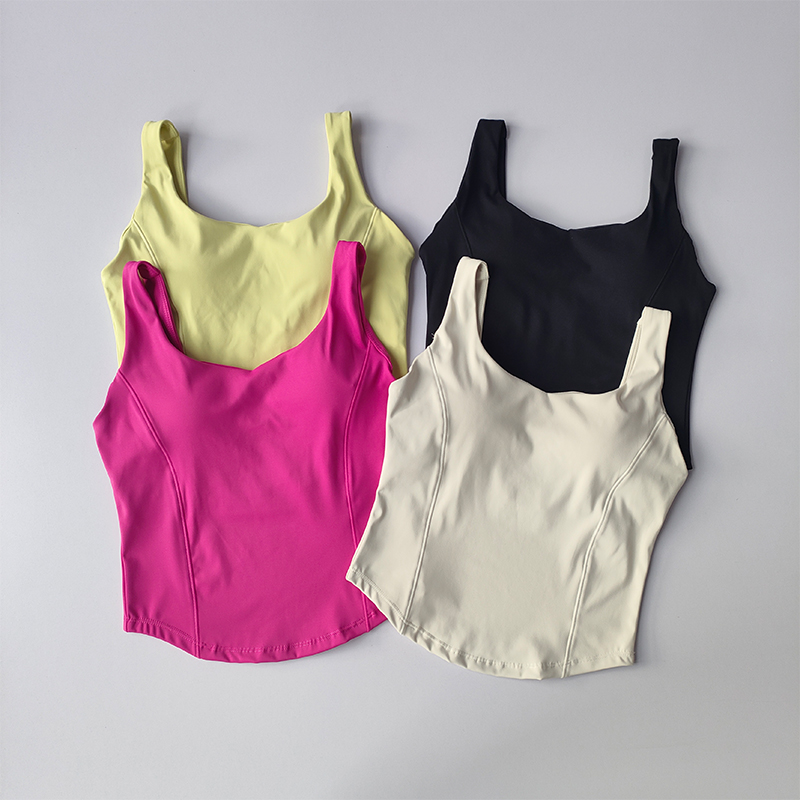 Camiseta sin mangas de alta resistencia para mujer, Sujetador deportivo a prueba de golpes para correr, sujetador de Yoga desnudo de alta elasticidad para uso externo