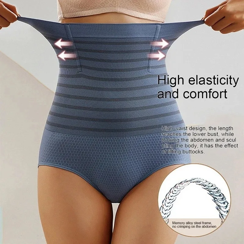1 บทความเอวสูงกางเกงท้องหญิงเอวบาง Cinching เสริมสร้าง Body Shaping Body กางเกงไขมัน Burning Slimming