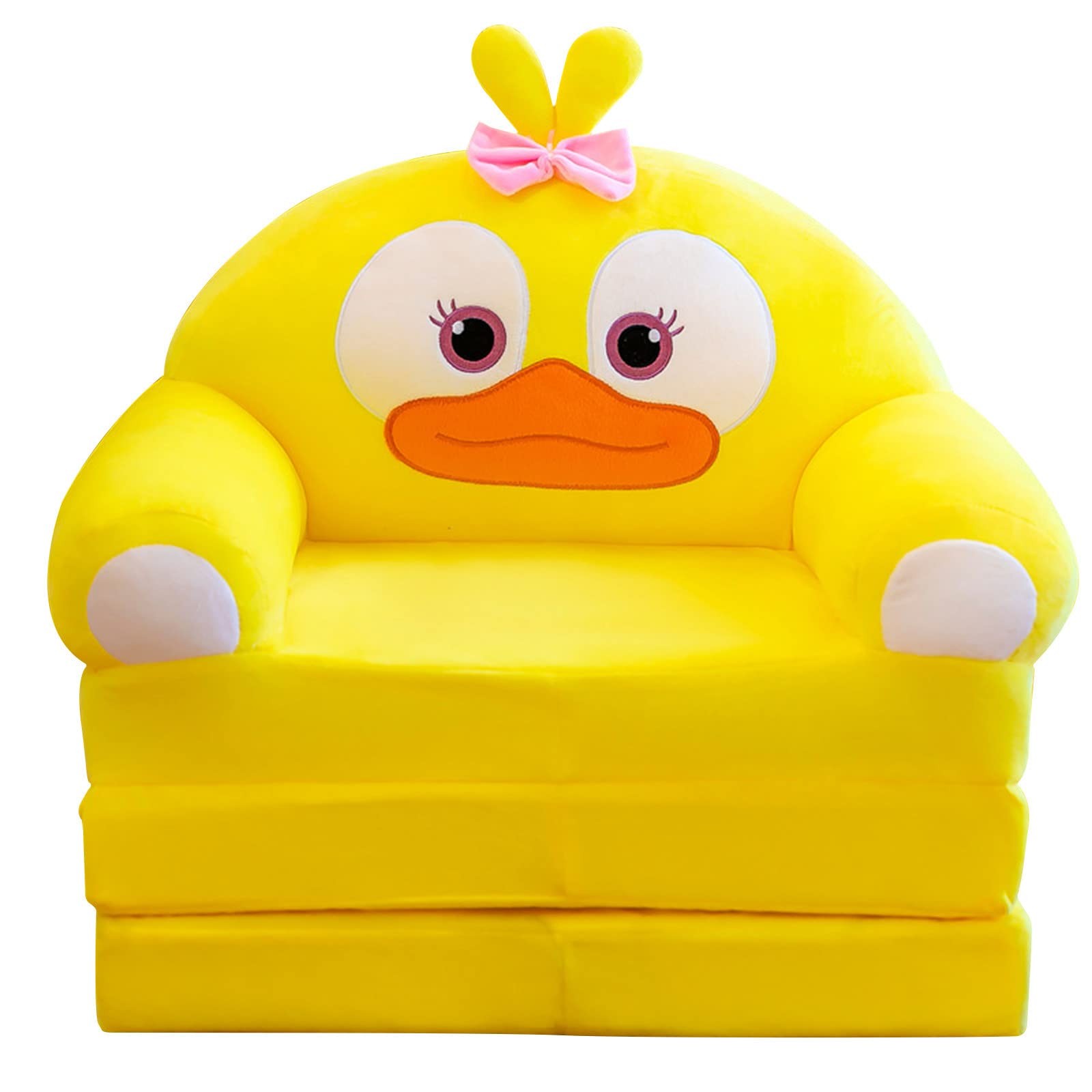 50X115CM Three Layers Plush Foldable Children's Sofa Backrest Chair 2In1 Children Sofa Cute Cartoon Lazy Sofa Folding Sofa Bed ﻿