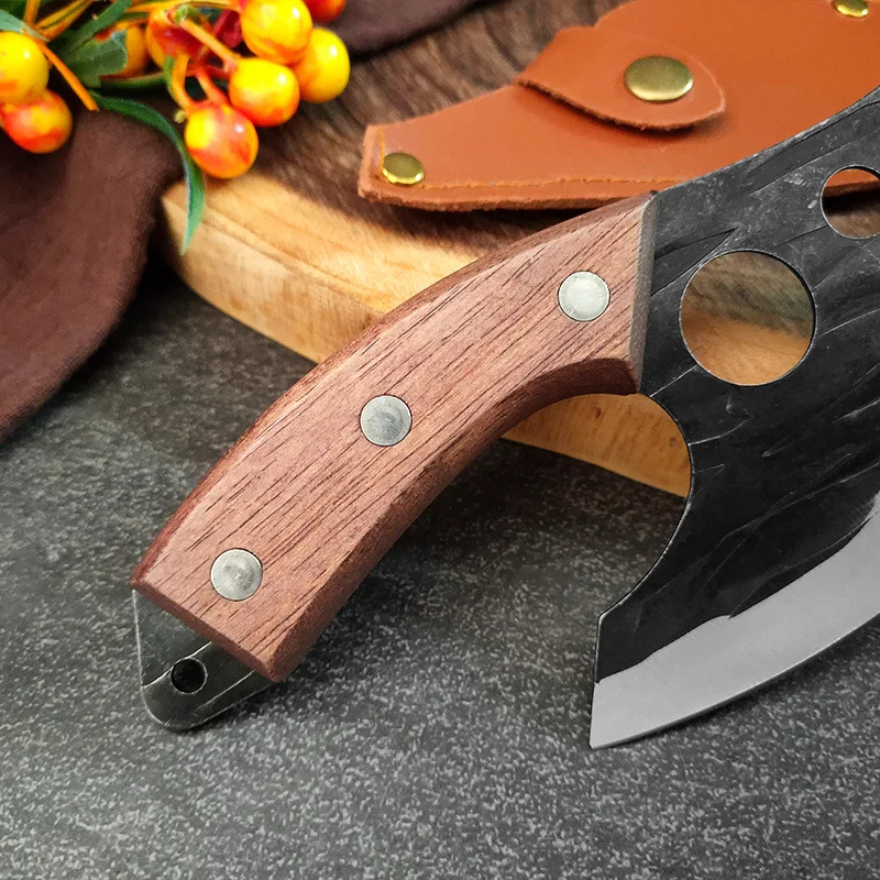 2025new Outdoor Pick Bones Dedicated Knife Hand-Forged Meat Cutting Knife Slaughter Professional Meat Selling Knife