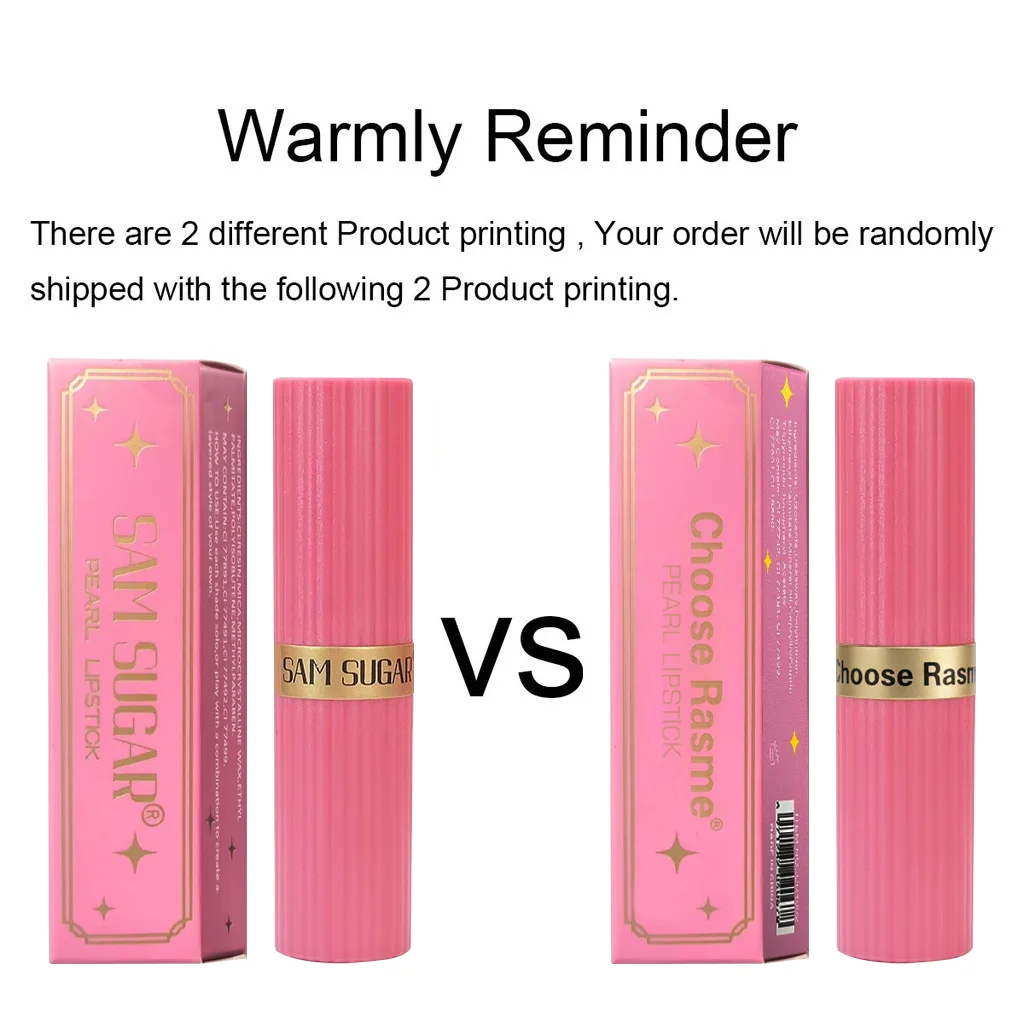 Pearlescent Pink Glitter กํามะหยี่ลิปสติก METALLIC กันน้ํา Long Lasting Matte Shimmer เพชรลิปสติกผู้หญิงแต่งหน้าเครื่องสําอาง