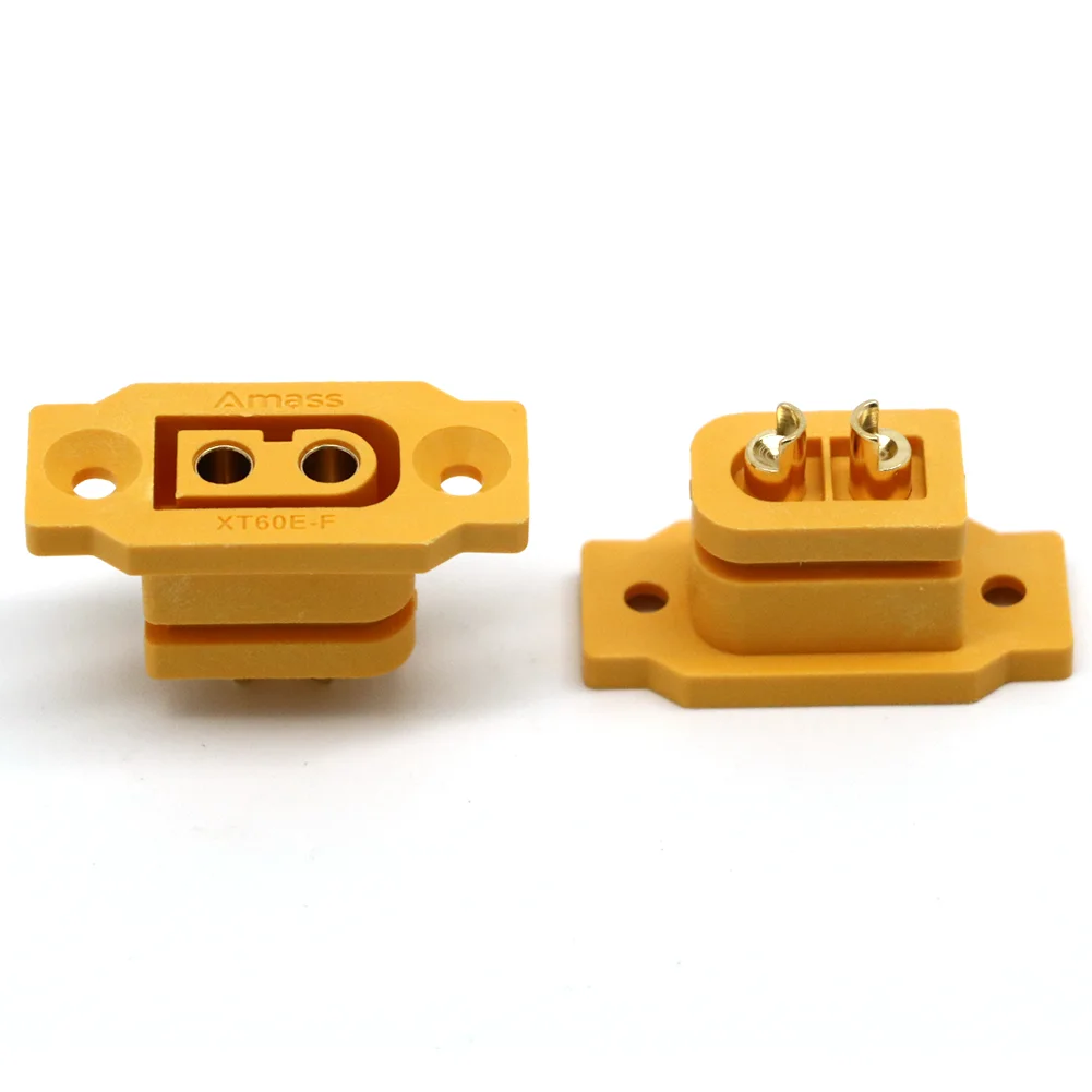 1/2/5/10pcs Amass XT60E-F Female Plug Battery Connecting Adapter Large Current Gold/Brass Ni Plated Power Connector for RC Model