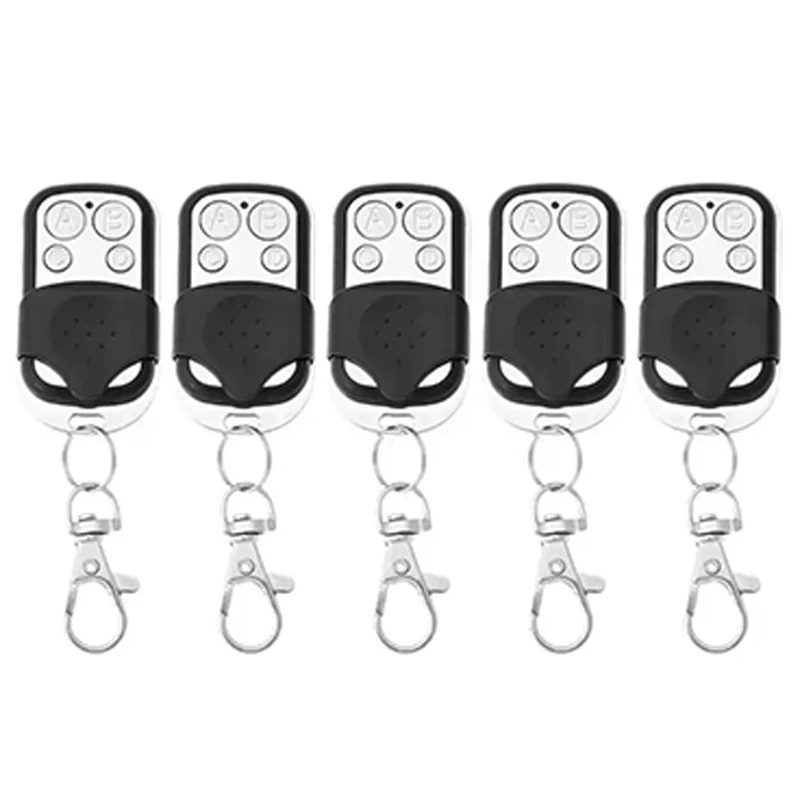 5/10 PCS Chave de porta de garagem elétrica cópia 433MHz controle remoto sem fio metal 4 botões