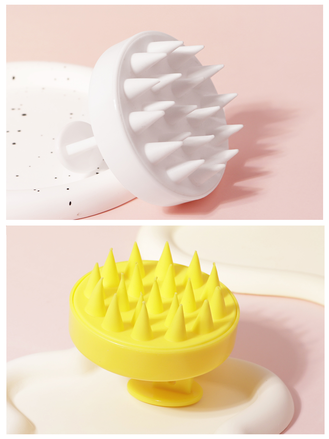 1 spazzola per shampoo per massaggiatore per cuoio capelluto, spazzola per la pulizia del cuoio capelluto, silicone, per la rimozione della forfora, spazzola per la crescita dei capelli