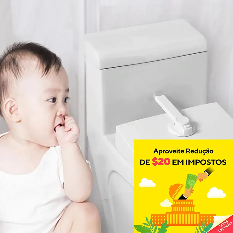 Baby Toilet Lock com adesivo de 3m, fácil instalação, sem ferramentas, apto para a maioria dos banheiros padrão, produtos seguros para crianças e animais