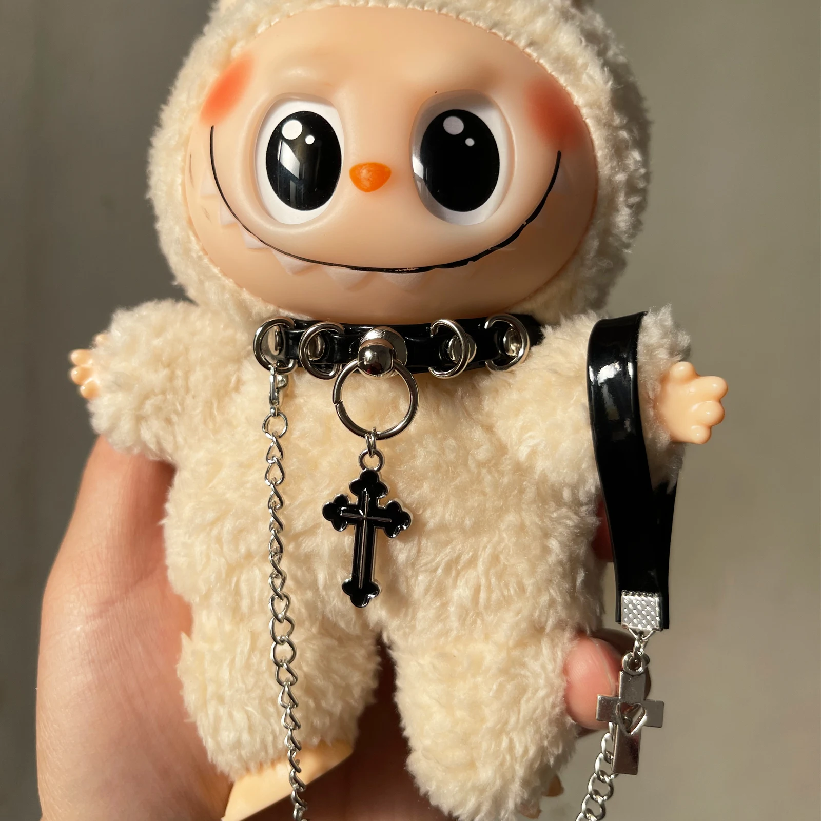 Аксессуары Labubu 17 см, кукольное колье на шею Leadrope для 6,5-дюймовых хлопковых кукол Labubu, аксессуары (обхват шеи 12,5-15 см)