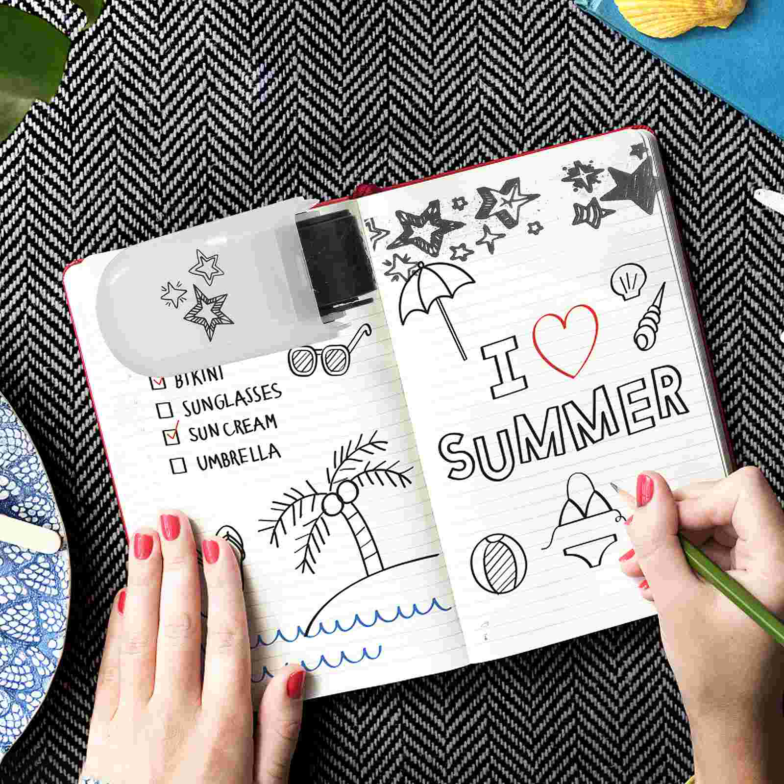 Gerändelte Stempelstempel für Kinder, Muster, Randdruck, Dekorieren, Roller-Design, Scrapbooking, Kunststoff, DIY, Studentenjournal