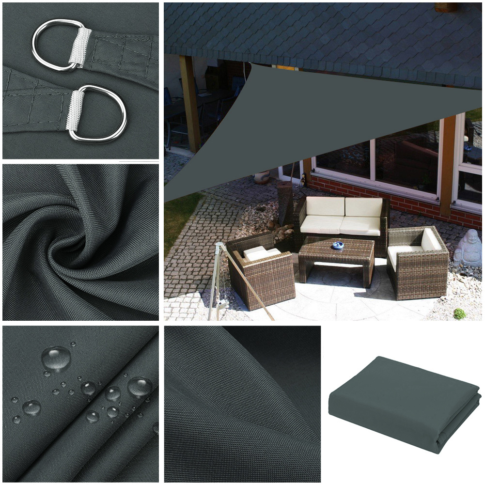 Toldo de vela impermeable triangular grande de 7M/5M/3M/2M para jardín al aire libre, toldo para Patio, tiendas de campaña, tela parasol para piscina