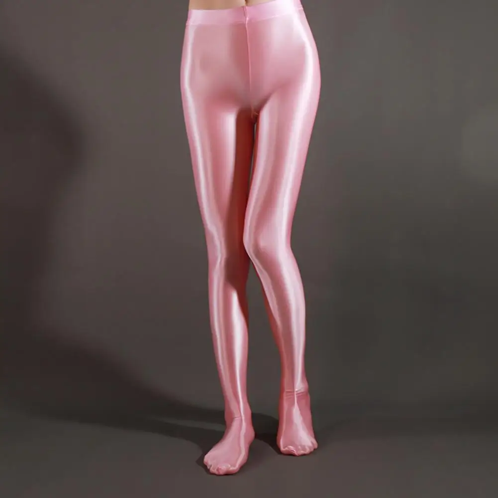 STAGE Performance Leggings Glossy SHINY High เอวฟิตเนสถุงเท้าเวทีแสดงผอมกางเกงโยคะเสื้อผ้าผู้หญิง