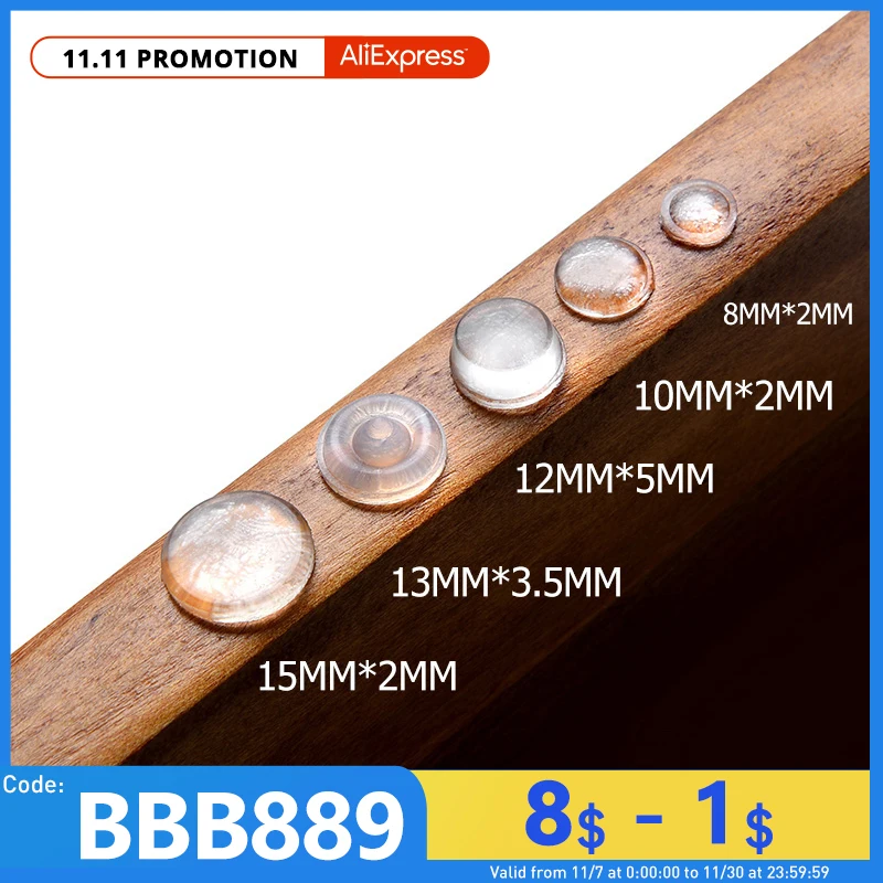 NAIERDI 40-80 Chiếc Cửa Dừng Tự Dính Ốp Lưng Dẻo Silicon Tủ Ốp Lưng Giảm Chấn Cao Su Đệm Đệm Nội Thất Phần Cứng