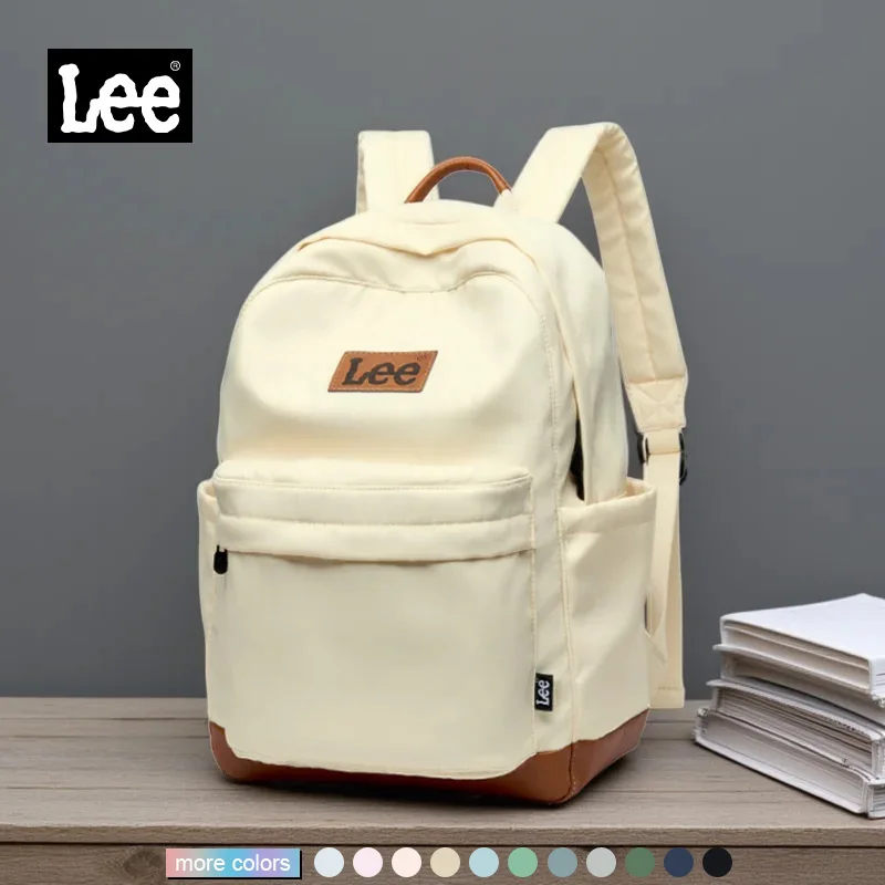 LEE Unisex Large Capacity Laptop School Bag for Women Man Leisure Oxford Waterproof Travel Backpack Candy Color Bookbag Trip