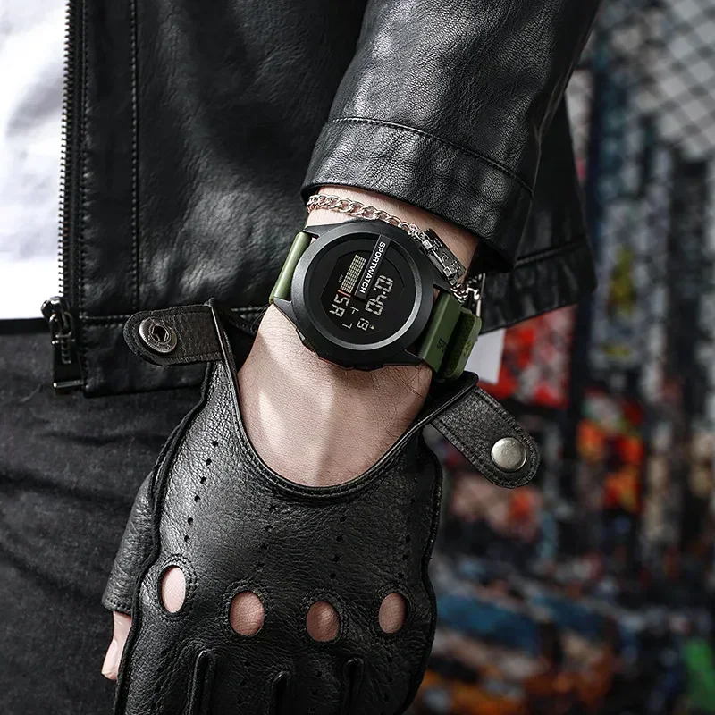 Relojes deportivos para hombre, reloj Digital de lujo, cronómetro luminoso con fecha y semana, reloj de pulsera electrónico multifunción para Fitness, reloj