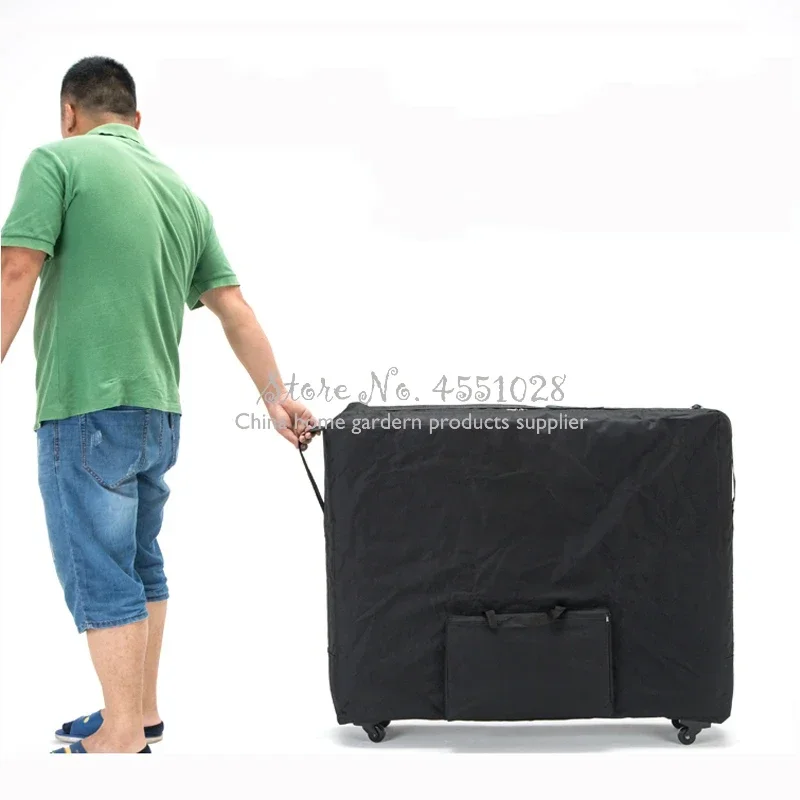 折りたたみ式マッサージベッド収納バッグ,オックスフォード生地製バックパック,ホイール付き,耐久性と耐摩耗性,93x60cm