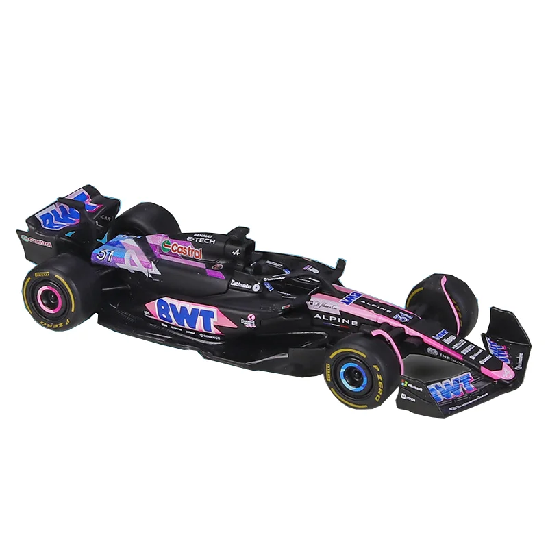 Bburago 1:43 BWT Alpine 2024 A524 # 10 # 31 F1 Racing Formula Car Статическая имитация литья под давлением модель автомобиля из сплава