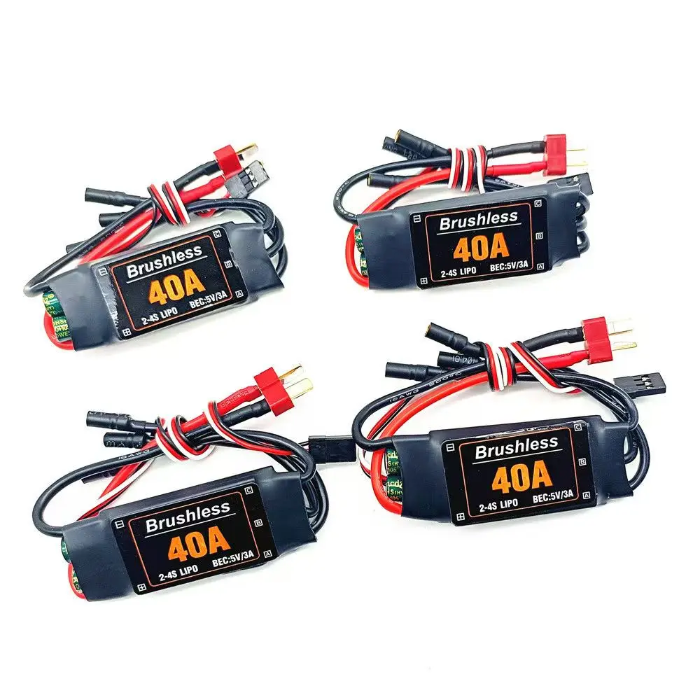 Brushless 40A ESC Speed Controller with 5V 3A UBEC for RC FPV Quadcopter Airplanes Helicopter F450 F550 S500 40A Motor XT60 FPV