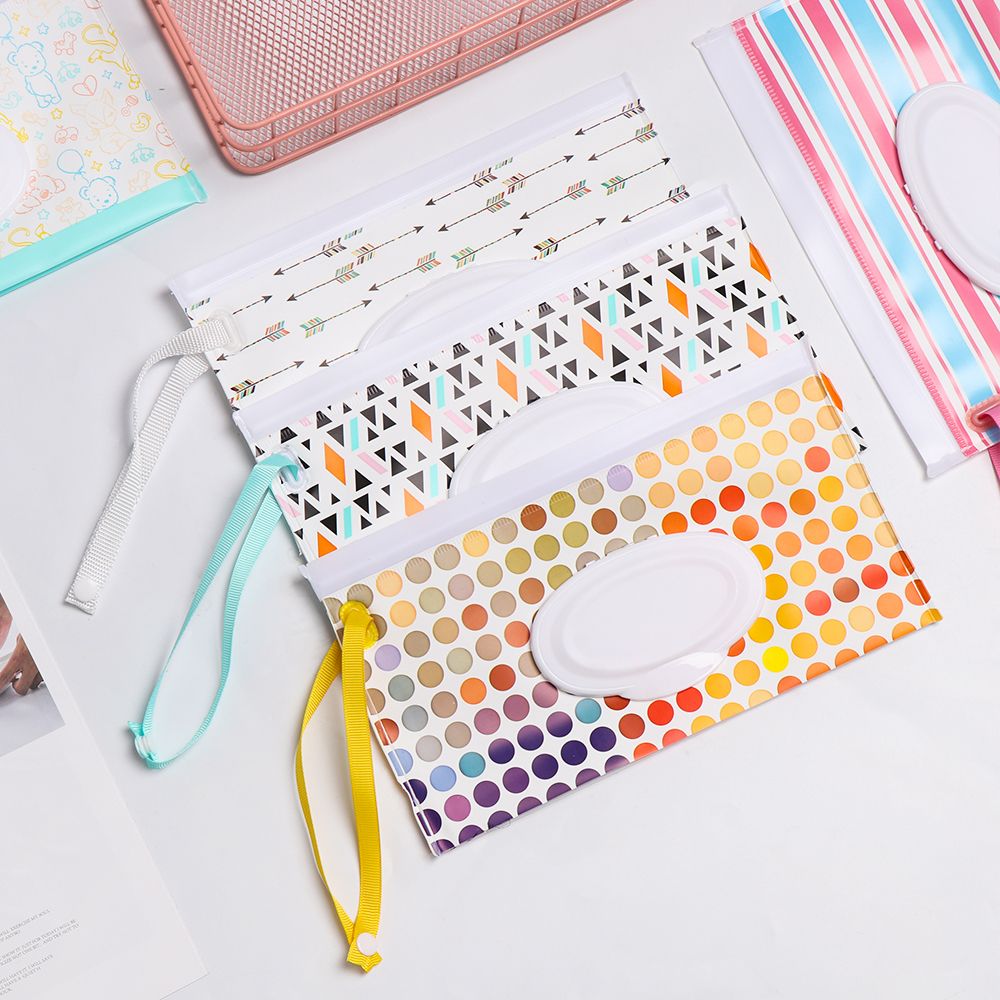 Mala de transporte do produto do bebê com Snap-Strap, tampa flip útil, caixa de tecido, bolsa cosmética, toalhetes molhados, acessórios para carrinho