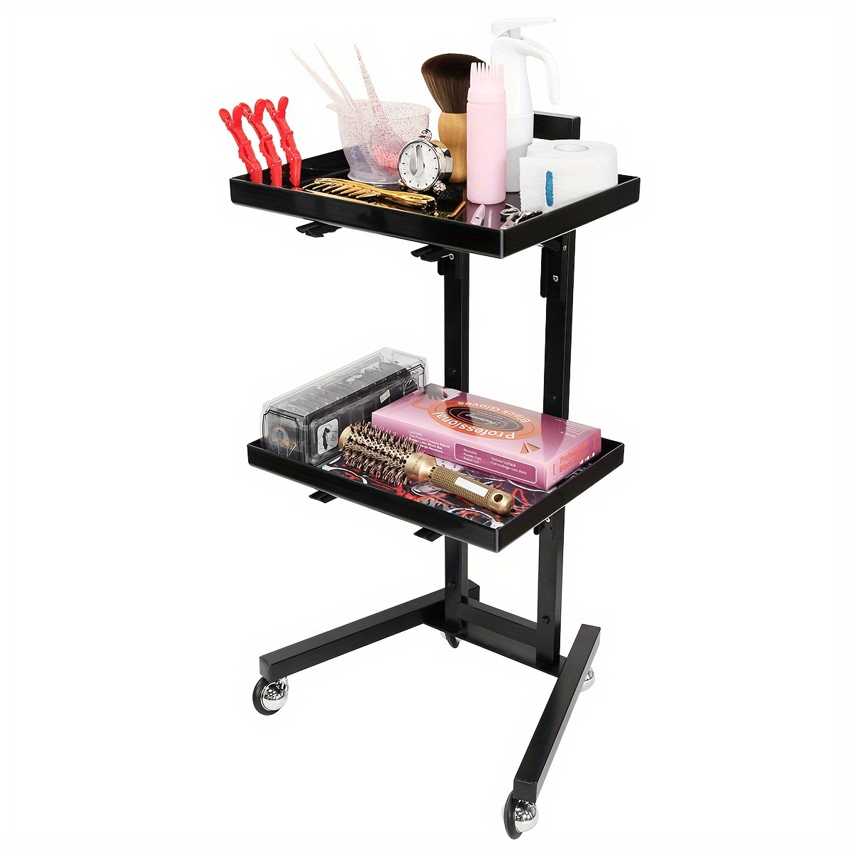 Salon Grade Roller Cart with Storage Function, Metal Structure Suitable for Hair and Beauty Tools