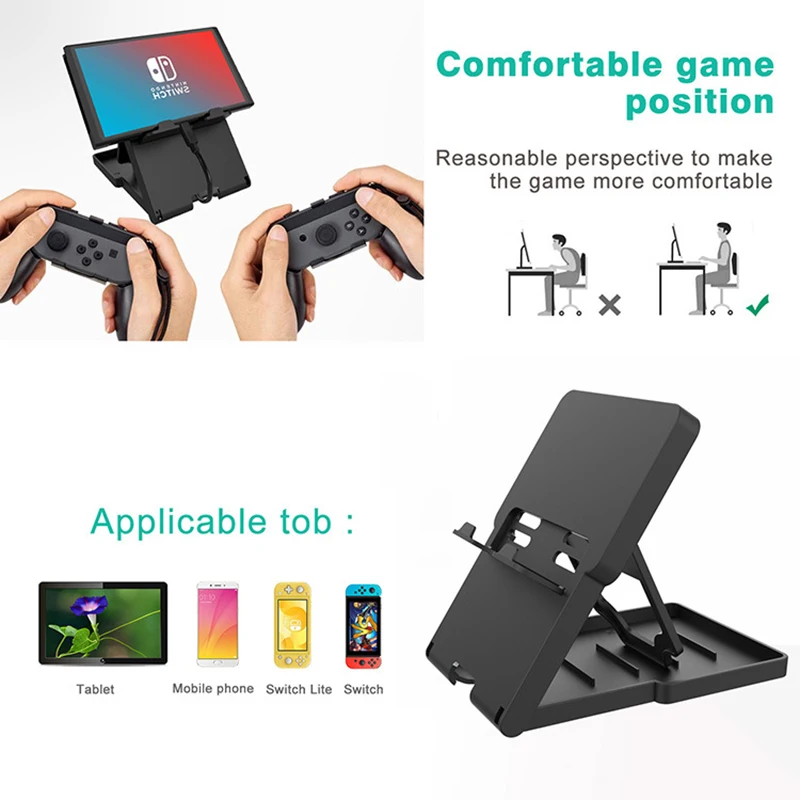 For funda Nintendo switch lite stand Foldable bracket with 5 game cards storage for nintendo switch oled console Display rack