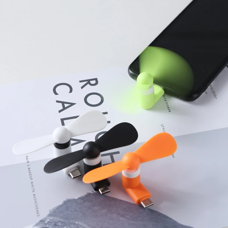 Creative Mini แบบพกพา Micro พัดลมโทรศัพท์มือถือ Mini พัดลมชาร์จสมบัติพัดลมระบายความร้อน USB Gadget แฟนเครื่องทดสอบสําหรับ Type-C
