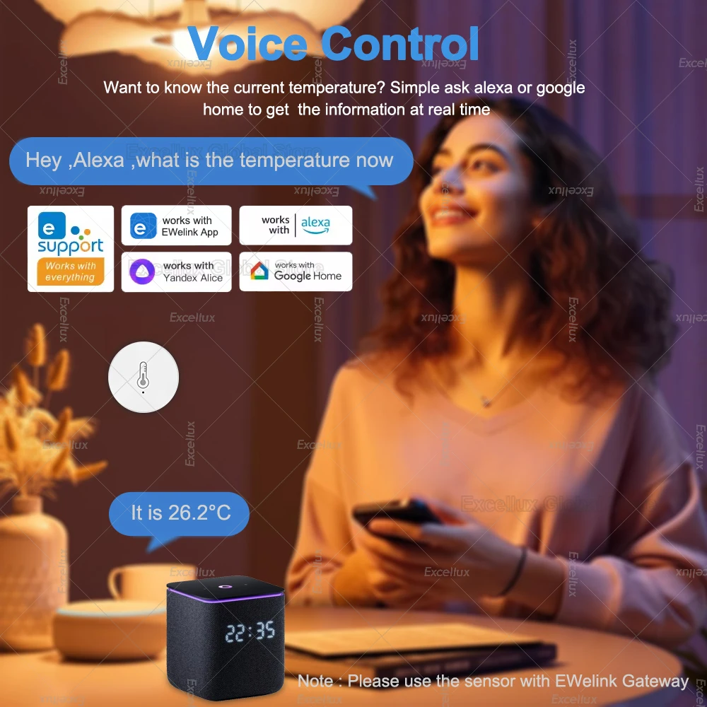 EWelink Smart Zigbee czujnik temperatury i wilgotności kontrola aplikacji termometr wewnętrzny Monitor automatyka domowa współpracuje z Alexa Google