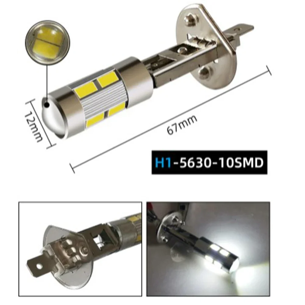 1Pc Car H4 H7 H1 H3 LED Front Fogs Lights Lamps Beads 5630-33SMD 12V 1A  Aluminum Alloy Color 6000K Car Auto Accessories