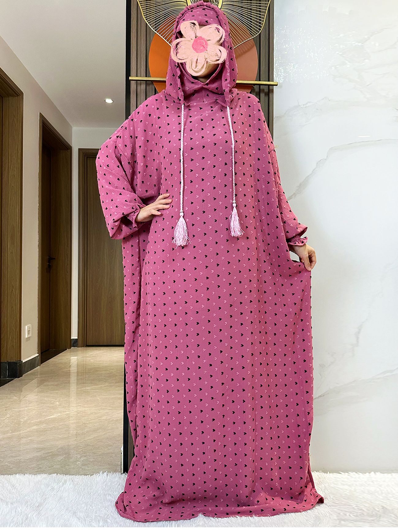 Mais recente ramadan algodão macio oração abaya chapéus duplos dubai turquia islam roupas de oração vestidos de tecido islam vestido feminino kaftan