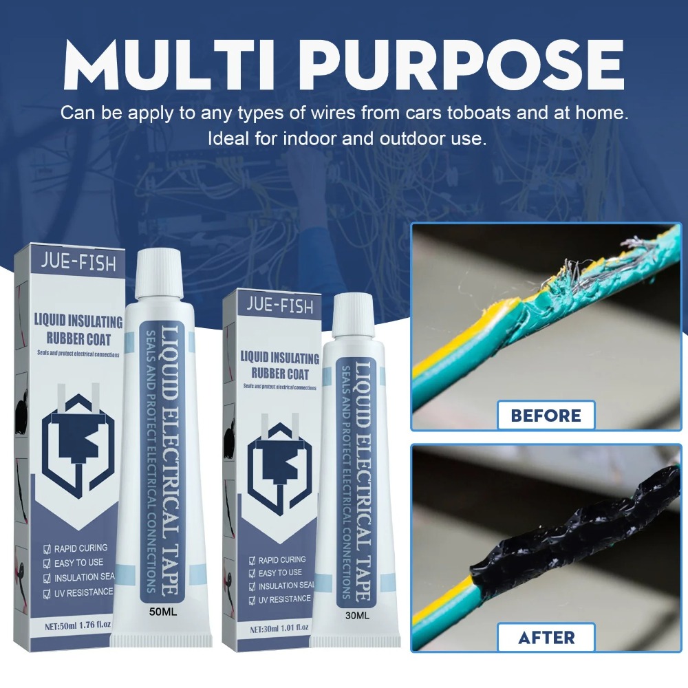 30/50ml รถฉนวนกาวสายไฟซ่อมยาง Coat Fix แห้งเร็วซ่อมของเหลวฉนวนกันความร้อนวาง