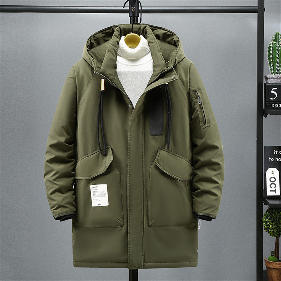 Plus Größe 10XL Parkas Männer Winter Dicke Jacke Mantel Mode Lässig Grün Parka Männlichen Schwarz Jacken Große Größe 10XL