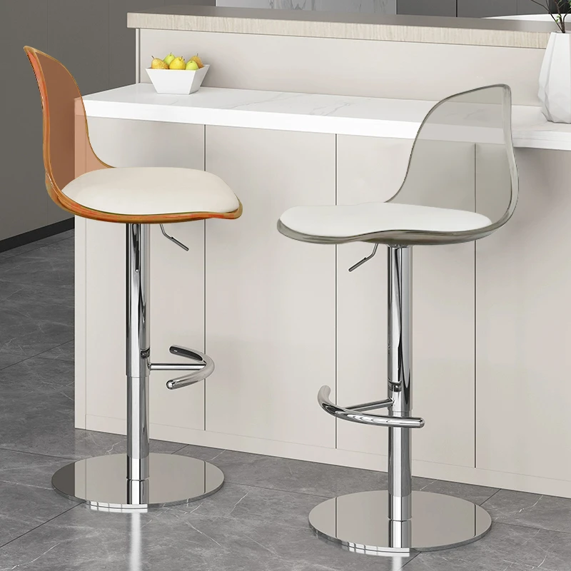 Transparente Höhe Bar stuhl Acryl Wohnzimmer drehbar Barhocker hoher Hocker verstellbare moderne Esszimmers tühle Büromöbel