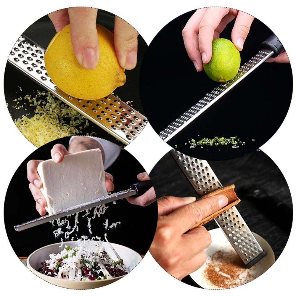 FAIS DU Hochwertige Edelstahlschale, Zitronenkäse, Gemüse, manuelle Reibe, Schäler, scharfe Klinge, abschneidbarer Käse, Küchenutensilien