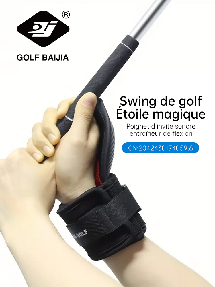 BaiJia-Attelle de poignet pour tous les golfeurs, aide à l'entraînement, bande de maintien, angle, chipping, swing