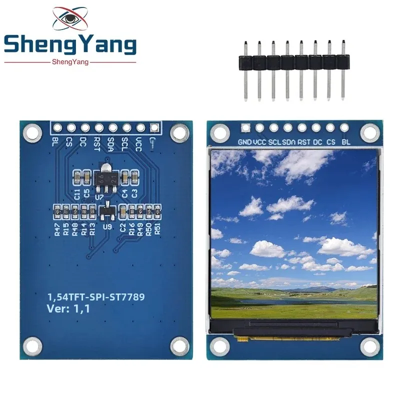 Módulo de puerto serie SPI LCD de 1,54 pulgadas pantalla TFT a Color ST7789 resolución de conducción 240x240 módulo de pantalla de cristal líquido LCD 3,3 V