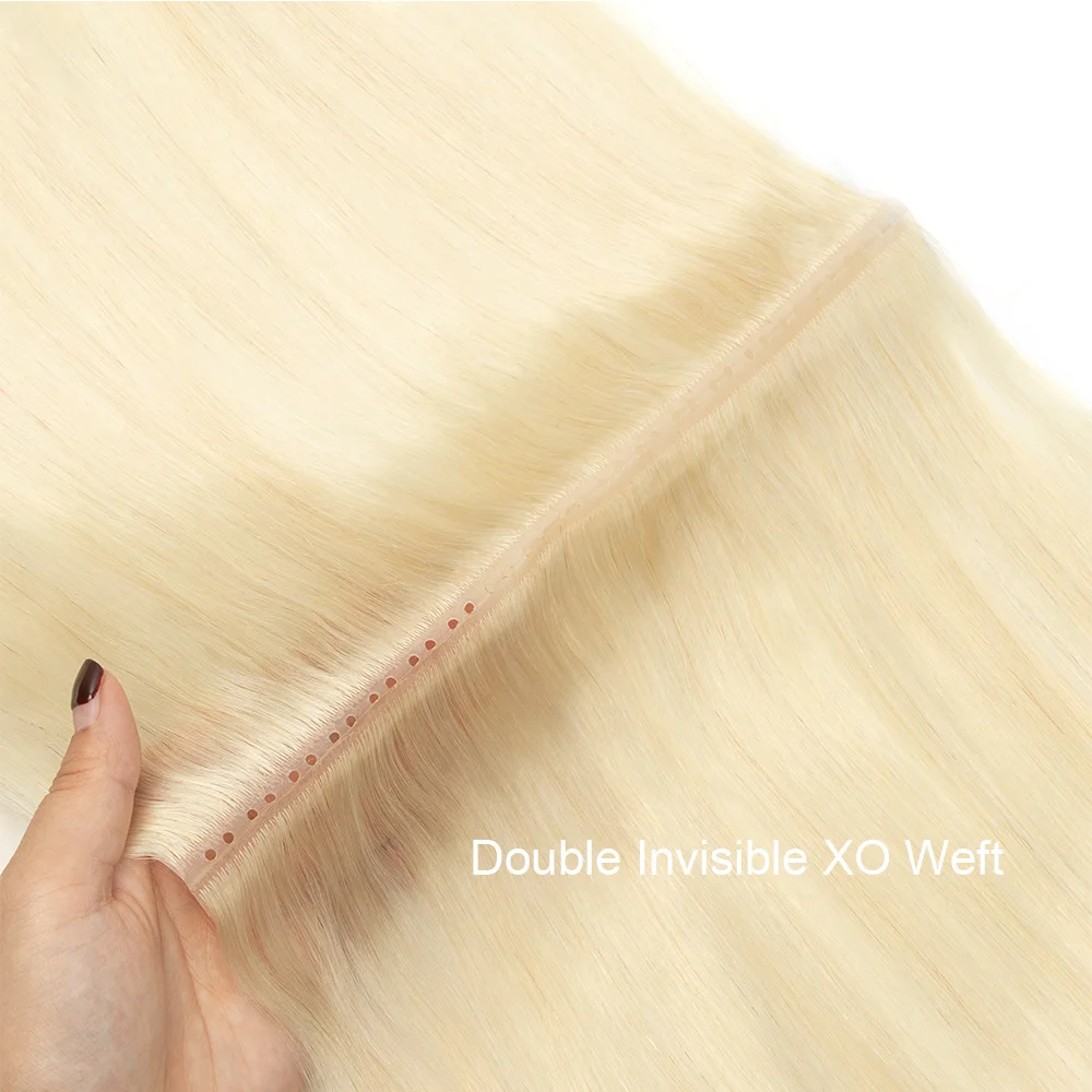 O dobro injeta extensões do cabelo humano da trama do furo de XO, 16 "-24", aba gêmea invisível, em linha reta natural, tração através do micro cabelo