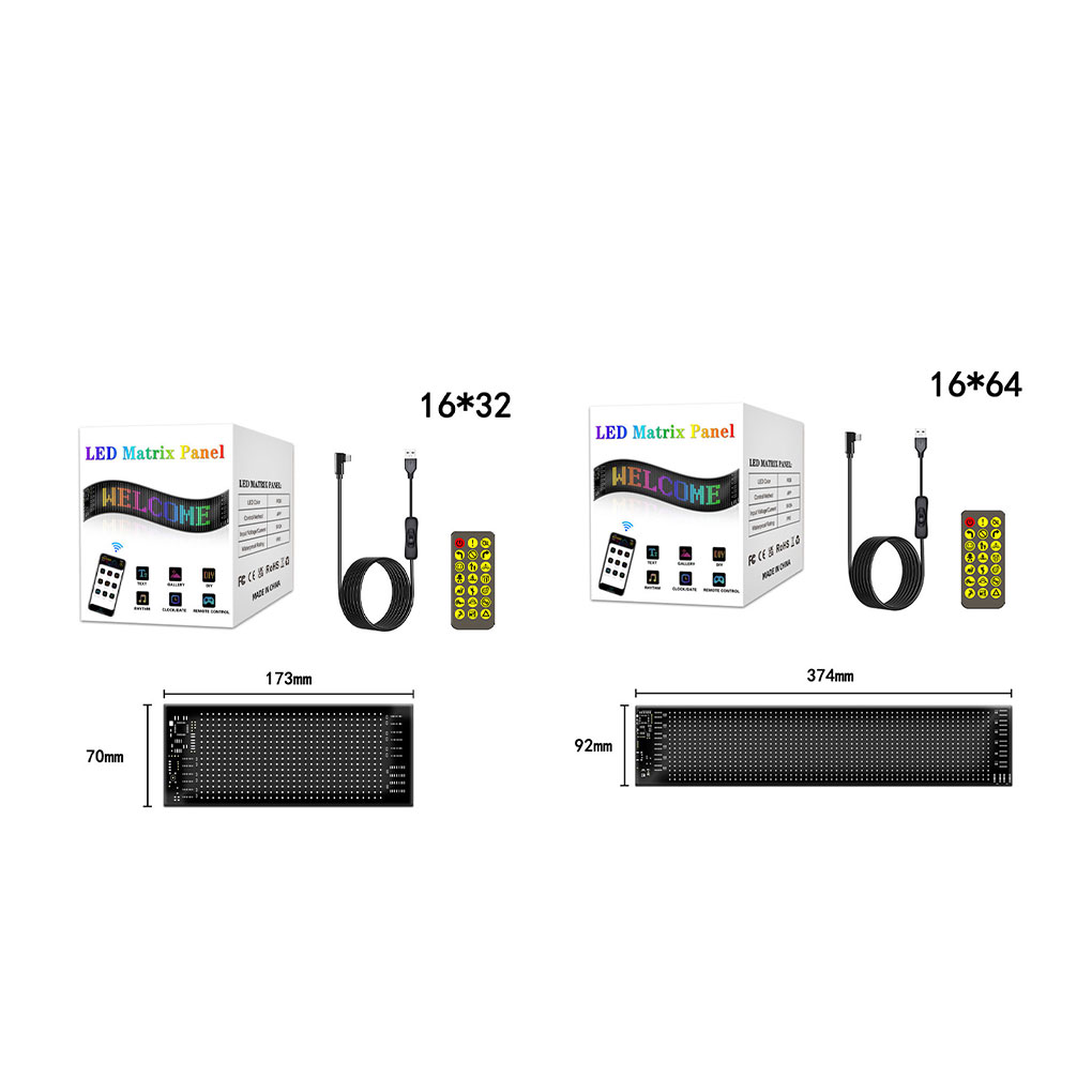 Panneau LED pour voiture, application Bluetooth, panneau de pixels matriciels, veilleuse, Programmable, affichage LED Flexible, pour voiture, magasin, hôtel, Bar