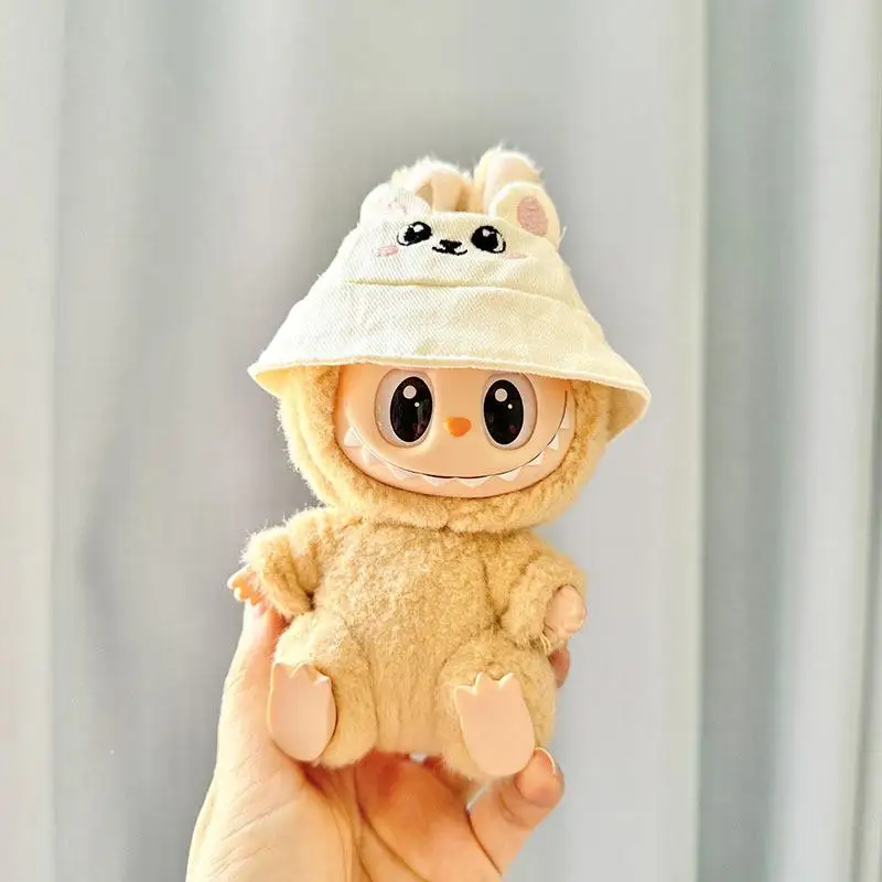 Mini Plüsch Puppe Kleidung Outfit Zubehör Für Korea Kpop Exo Labubu Idol V1 V2 blase overalls hut Kleidung Geschenk