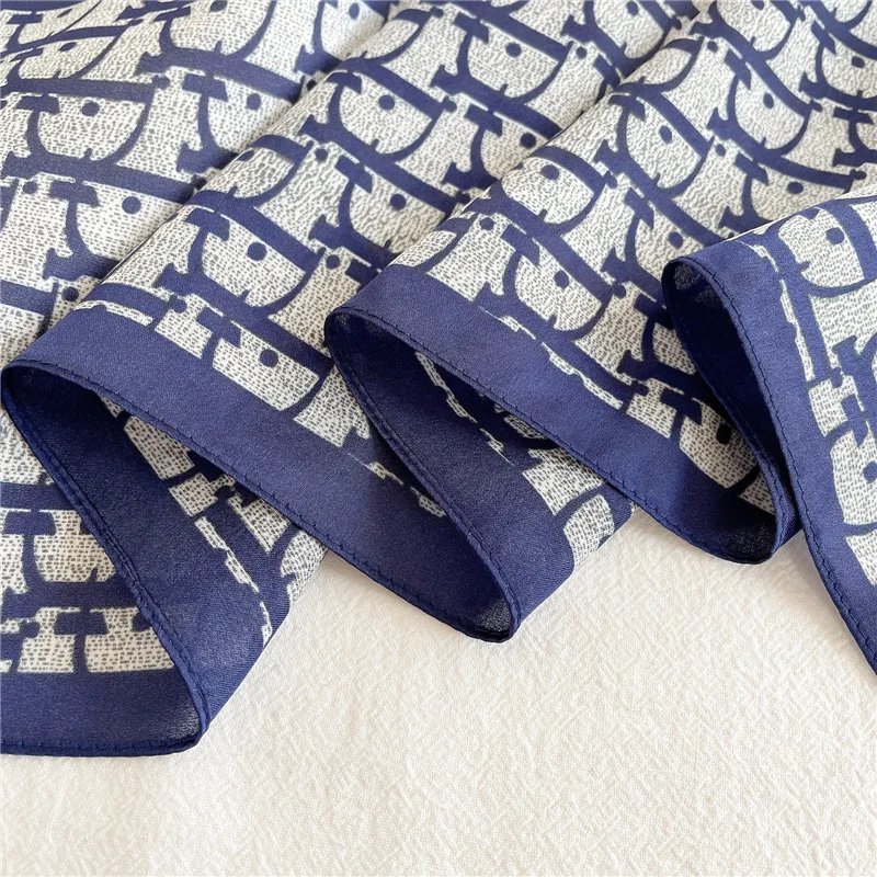 NEJANHOM Lụa Cảm Của Phụ Nữ Khăn Choàng Tóc Nơ Vuông Hijab Đầu Thiết Kế In Hình Mùa Xuân Khăn Choàng Len Chủ Đề Bandanas Foulard Nữ