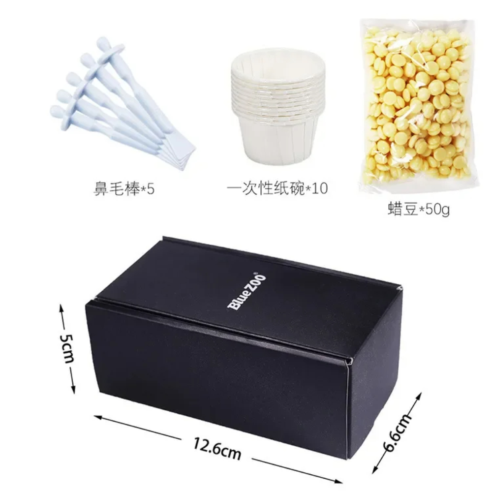 Wax beanPortable Painless Nose Wax Kit For Men & Women Nose Hair Removal Wax Set Paper-Free Nose Hair Wax Beans Cleaning Wax Kit