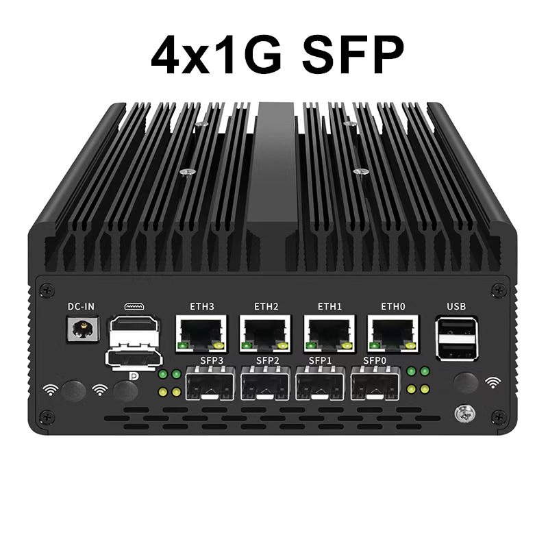 Neues Solid Firewall Appliance 12. Generation Intel Pentium Gold 8505 10G/1G SFP 4*2,5G RJ45 LAN 2*DDR5 NVMe Mini PC Proxmox ESXi Server