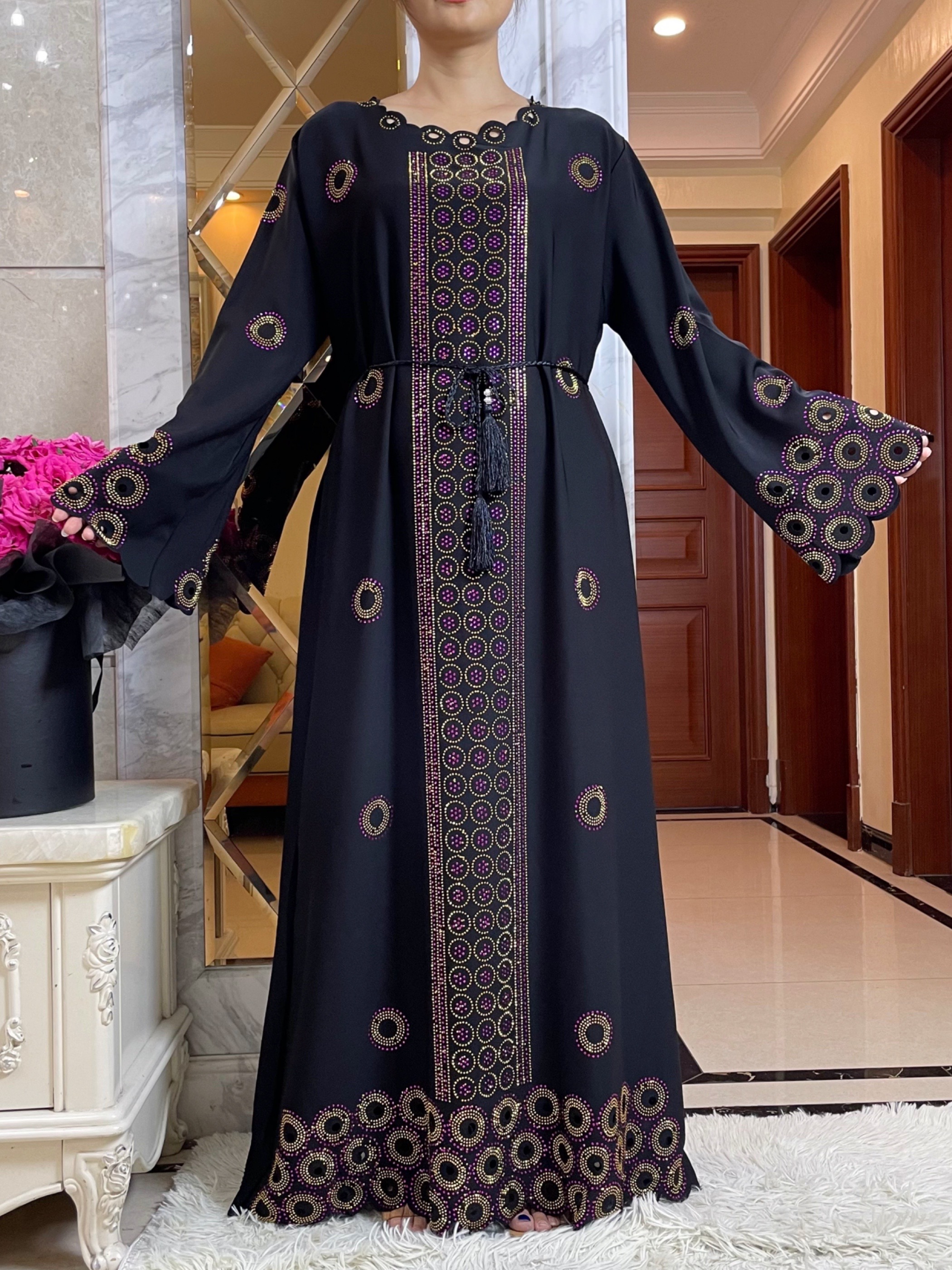 2024 outono feminino vestidos elegantes dubai roupas de festa manga longa dashiki muçulmano feminino tecido conforto de alta qualidade africano abaya