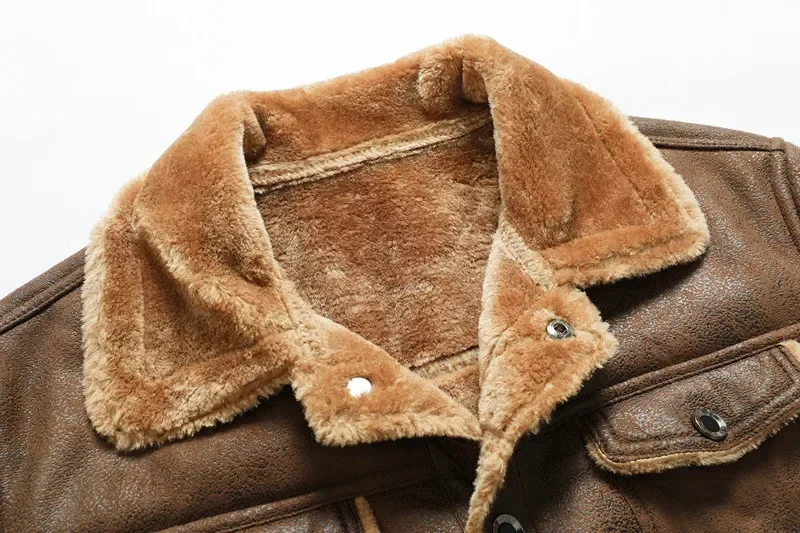 Winter Männer Wildleder Leder Mantel Hochwertige Männliche Verdicken Warme Jacke Jugend Mode Lässig Mantel Männer Kleidung Herren Leder Jacke