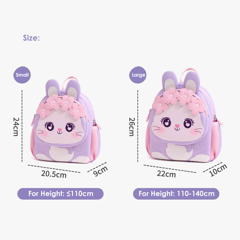 소녀를위한 유아 배낭 3-5 세 만화 핑크 토끼 학교 가방 유치원 어린이 Kawaii 가방 Mochila Infantil Escolar