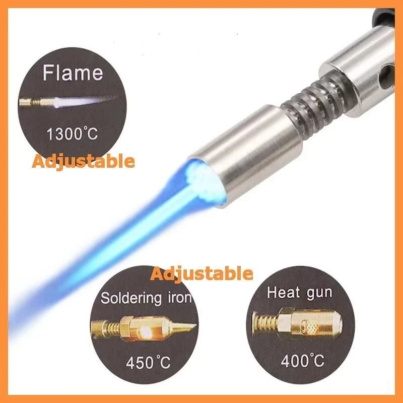 1300 C Butan 4 Trong 1 Xách Tay Hàn Bộ Bút Hàn Đốt Thổi Đèn Pin Gas Hàn Không Dây Butane đầu Dụng Cụ
