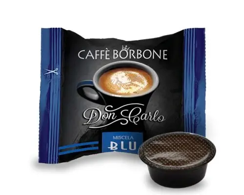 200 capsules de café Bourbon Don Carlo mélange bleu