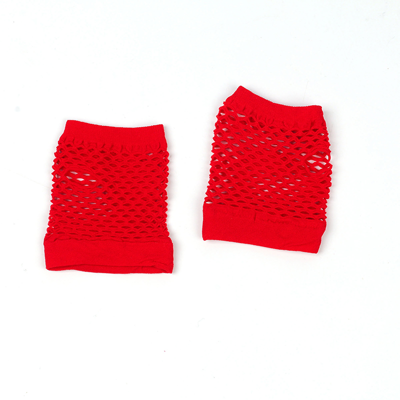 1 ペアレディースショート網タイツネット手袋指なしメッシュ手袋パンクロックファンシーナイトクラブパーティーアームウォーマー手袋セクシーな手袋ホット