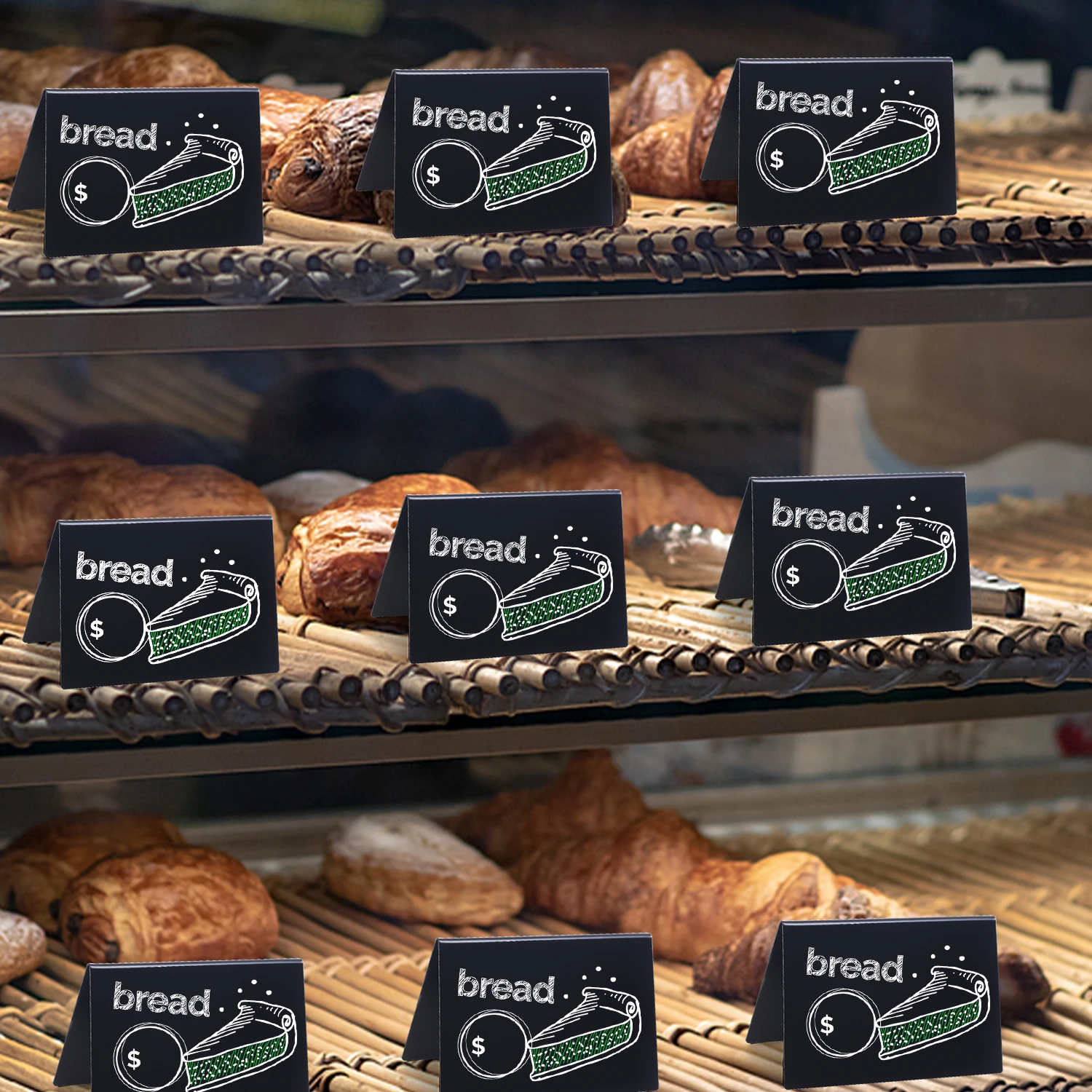 5-20Pcs 4"x2.6" PVC Mini Chalkboard Signs for Chalk Sign for Food Party Buffet Table Sign Erasable Chalkboard For Wedding Bakery