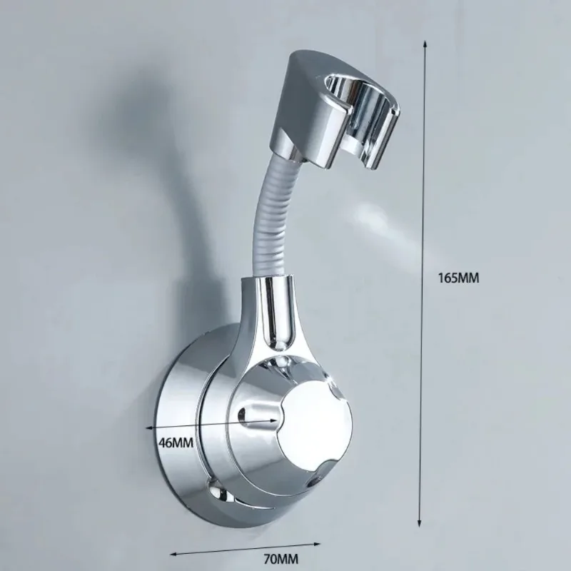 Support de pomme de douche sans perceuse, support de pomme de douche universel réglable avec autocollant adhésif, accessoire de montage mural de salle de bains