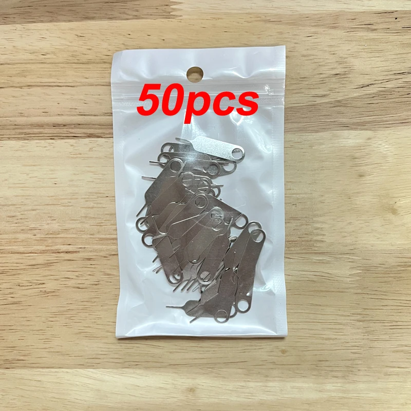 50 pcs SimカードトレイポップアップiPhone IPadサムスンファーウェイ小米タブレットSim鋼針携帯アクセサリー